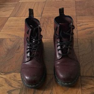 Maroon Doc martens